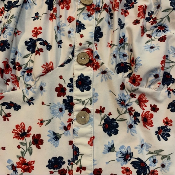 No Boundaries Floral Boho Top Large 11/13 - Picture 3 of 5